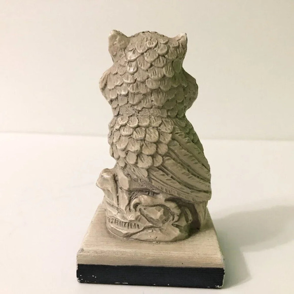 Vintage A Santini Resin Owl Sculpture Classic Figure Made in Italy 4.5 Inch Tall - Picture 7 of 16